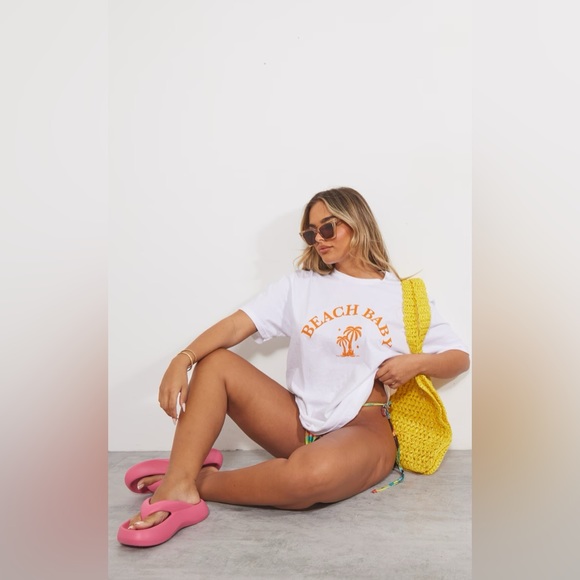 White Beach Baby Print T Shirt 🍊 - Picture 3 of 8